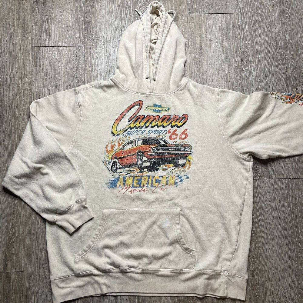 GM Official Licensed Product Camaro 66 American Muscle classic Car Hoodie XL